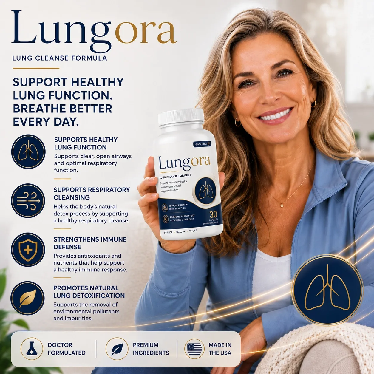 Lungora Respiratory Wellness Supplement